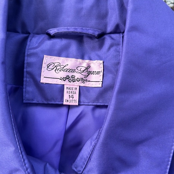 Vintage Rebecca Lynn Trench Coat Purple 14 - Picture 4 of 7